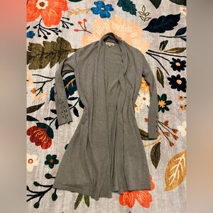 Philosophy Ribbed Gray Cardigan